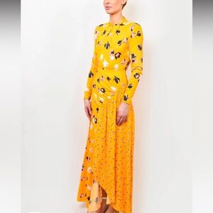 Self Portrait Floral Ruched Dress